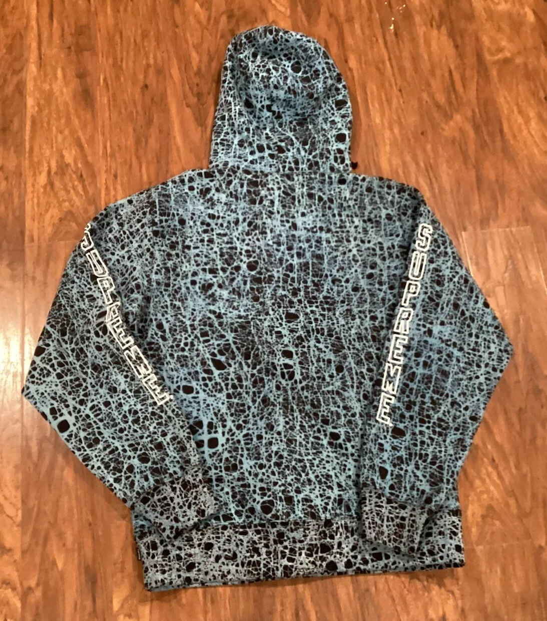 Sweat à capuche homme Supreme marbre bleu noir taille M unisexe