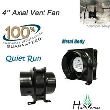 AXIAL 4"/100MM INLINE EXHAUST FAN SILENT VENTILATION DUCT BLOWER VENT FAN