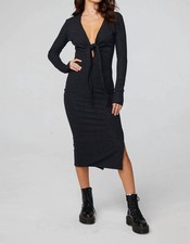Chaser Jenn Sparkle Midi Dress Shadow