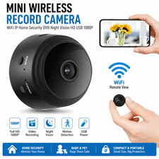 Mini Wireless Record Camera WiFi IP Home Security DVR Night Vision HD USB 1080P