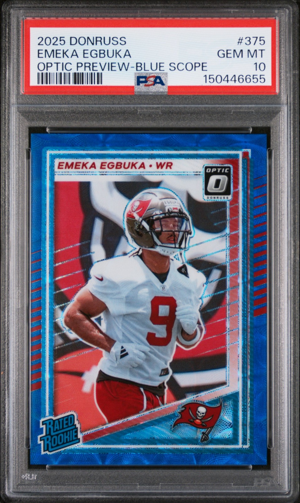 Emeka Egbuka Panini Donruss #375 Optic Preview-Blue Scope