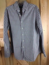Polo Ralph Lauren Shirt Men's 16 1/2 L Plaid Long Sleeve Regent Custom Fit