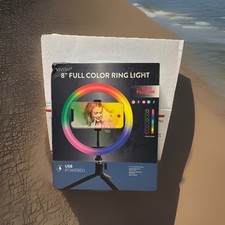 Vivitar 8 inch Full Color Ring Light USB Powered Vlog Podcast Essential NIB