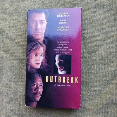 Outbreak (VHS 1995) Dustin Hoffman, Rene Russo, Morgan Freeman Retro Pandemic
