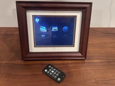 HP 7" Digital Picture Frame Model df730a2 w/ Remote Control Plug Stand Tested