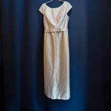 New with Tags Alfred Sung Women's Long Dress Champagne color