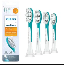 4 Pack Replacement Toothbrush Heads for Philips Sonicare Kids 7+Year