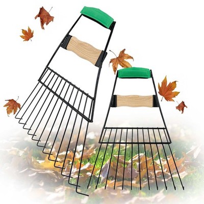Altdorff Steel Leaf Scoops, Hand Rakes for Picking Up Leaves, Sturdy Garden L...