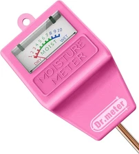 Dr.meter Soil Moisture Meter Tester for Plants, Hygrometer Pink 
