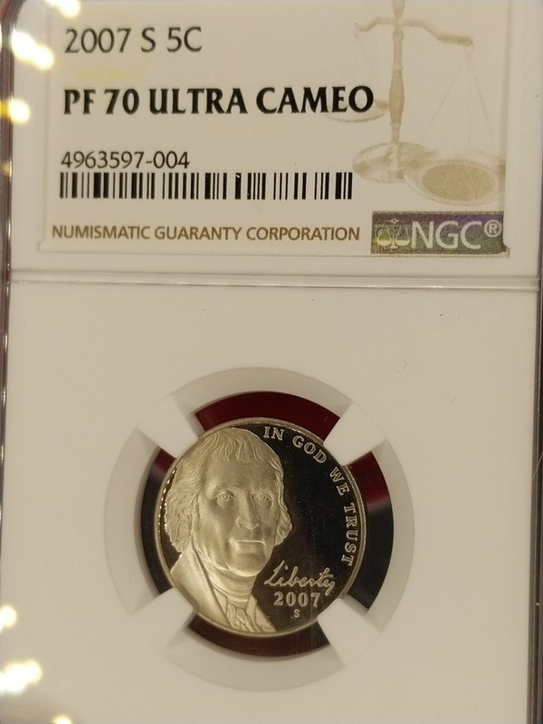 2007 S Jefferson Nickel 5 Cent  NGC PROOF 70 ULTRA CAMEO- TOP POP !!!
