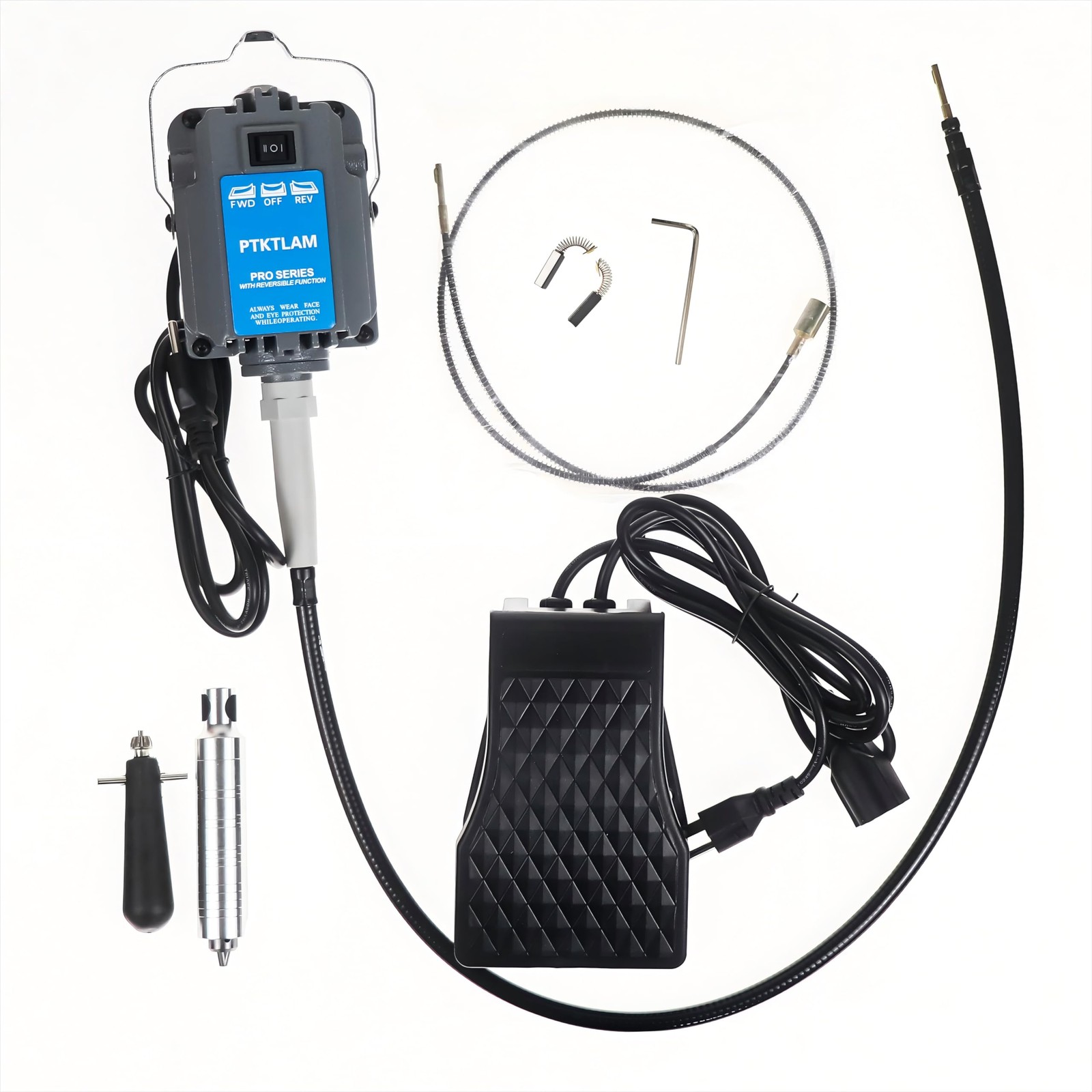 230W flexible shaft rotary tool for engraving polishing carving with forward reverse control