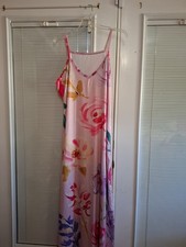 NWT WOMEN'S PLUS SIZE PINK FLOWERS MAXI DRESS #21