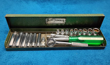 Vintage S-k Tools 14 Drive 21pc Socket Set With Original Metal Box