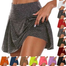Ladies Summer Tennis Sport Skorts Gym Yoga Shorts Mini Skirts Dress Plus Size UK