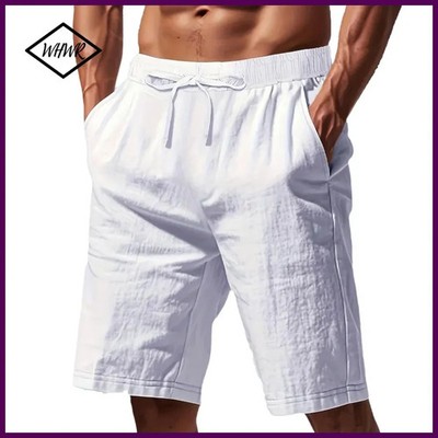 Nuevos Pantalones Cortos Blancos Transpirables para Hombre Verano Playa Hawaii