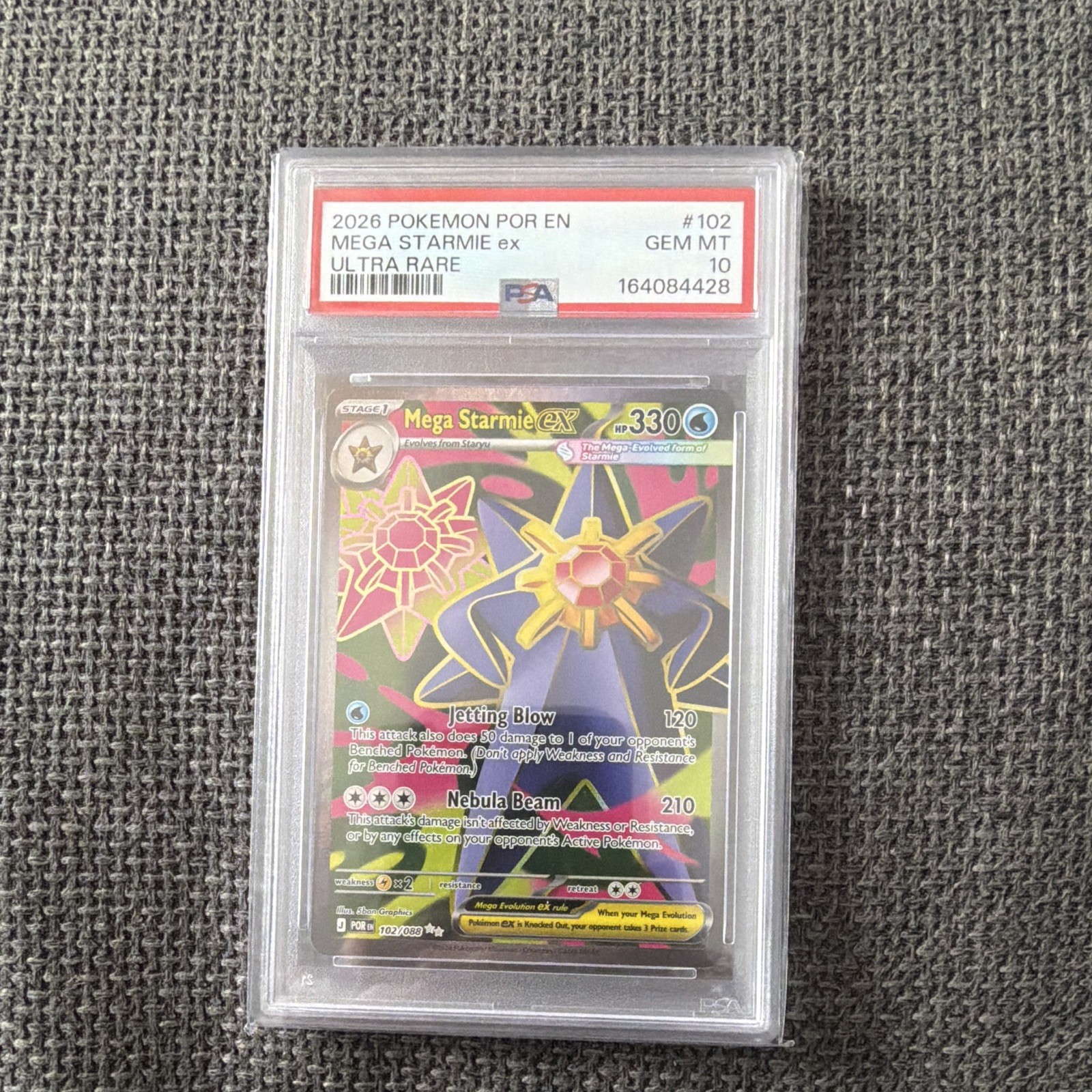 Pokémon Mega Starmie ex 102/088 Ultra Rare Holo EN PSA 10 2026