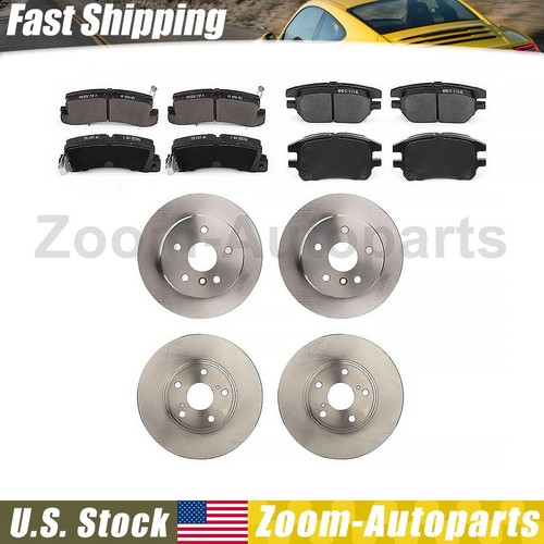Front Rear Disc Brake Rotors + Ceramic Brake Pads for 1999-2001 Lexus RX300