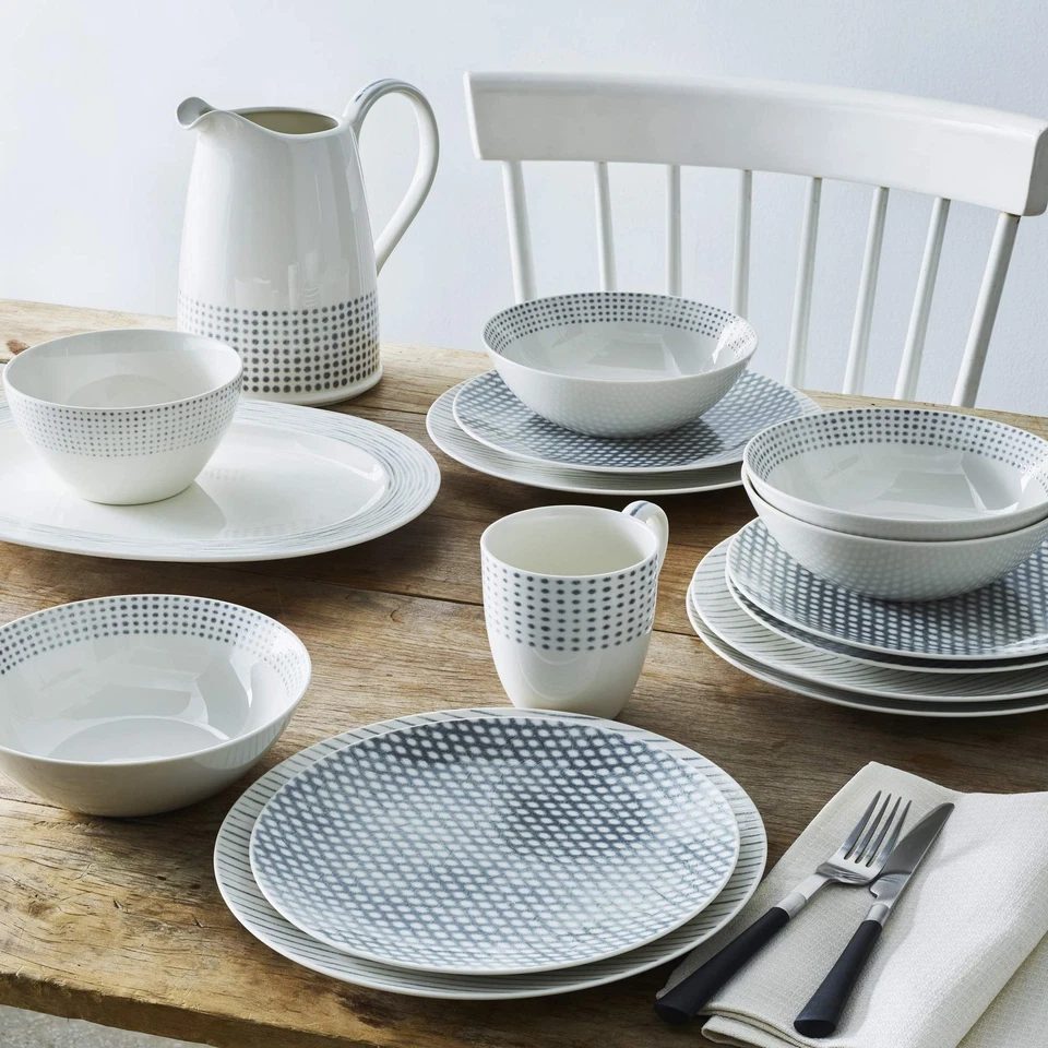 Grey Hammock 12-Piece Coupe Dinnerware Set, Service for 4 - Image 3 of 4