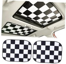 2pcs Foldable Sunroof Shade Sunshade Heat Isolate fit for Mini Cooper, Chequer