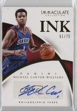 2014-15 Panini Immaculate INK 61/75 Michael Carter-Williams #9 Auto no9