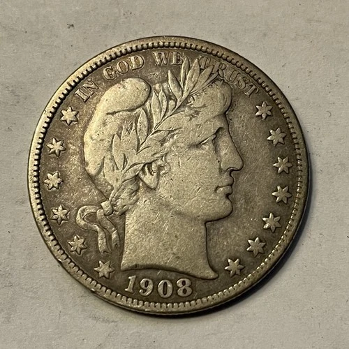 1908-D Barber Half Dollar — photo from the most recent tracked eBay sale