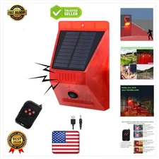 Compact Solar Motion Sensor Alarm with 4 Modes - Ideal for Outdoor Protection