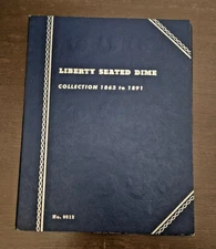 Vtg Whitman Liberty Seated Dime #9012  1863-1891  Coin Folder Album - Empty
