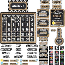 85 Pcs Calendar Bulletin Board Set Classroom Calendar Bulletin Board with Number