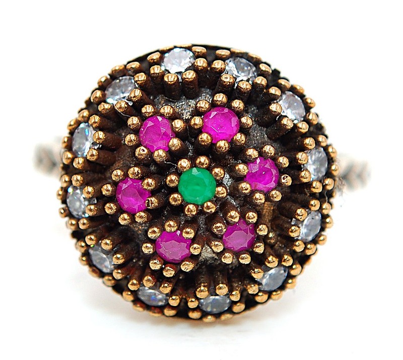 1CT Heat Treated Rubellite Tourmaline 925 Sterling Silver Ring Sz 8 H4-3