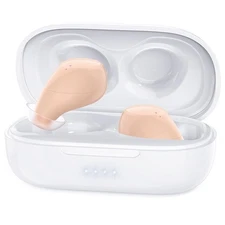 Pair Rechargeable Digital Invisible Hearing Aids Sound Voice Amplifier Mini ITE