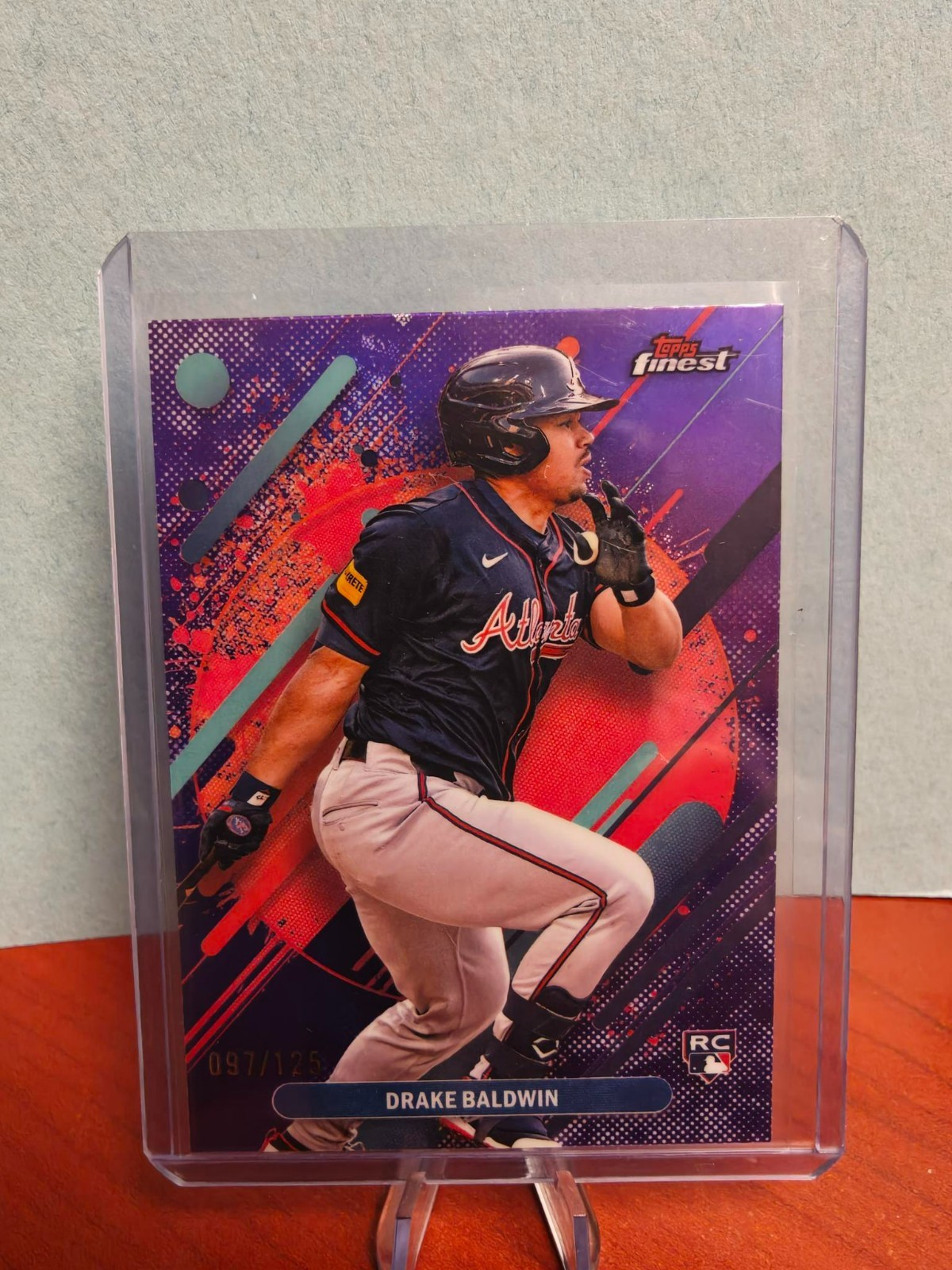 2025 Topps Finest Rare Drake Baldwin ROY #287 Purple Refractor /125 RC Braves