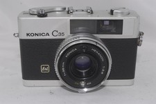  8018 Konica C35 E L Rangefinder Film Camera 38mm F2.8 Lens from JAPAN, EXC 