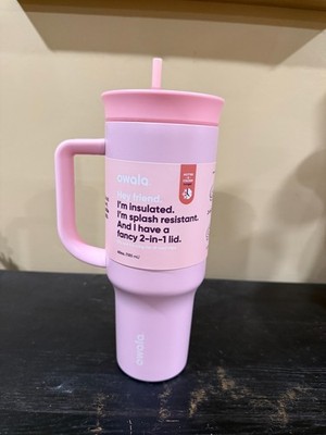 new 40 oz Owala Insulated Stainless Steel Rose quartz Tumbler 2 in