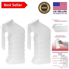 Compact Male Urinal with Graduated Scale - Perfect for Emergency Use, 2 Pack