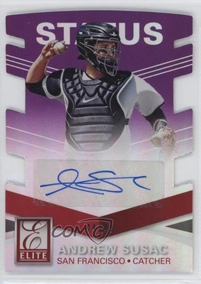 2015 Panini Elite Signatures Status Purple Die-Cut 44/49 Andrew Susac Auto 0b0