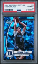 Cooper Flagg 2024 Bowman University Chrome Sapphire #16 PSA 10