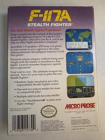 F-117A Stealth Fighter, Nintendo NES, Complete In Box