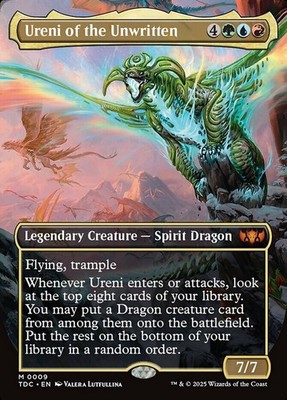 1x Moderately Played, English Ureni of the Unwritten - Foil - Borderless - Comma