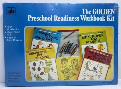 Vintage 1977 Golden Readiness Workbook Preschool Reading Kit SEALED BRAND NEW