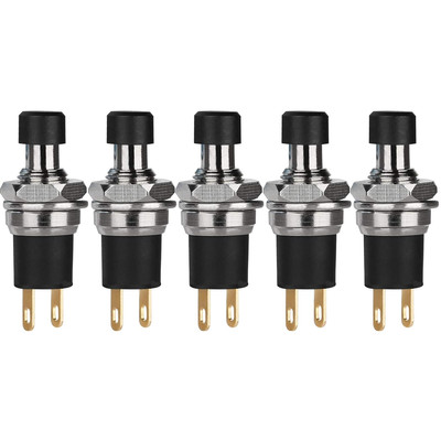 5Pcs Self-Locking SPST Latching Type Dash ON/OFF Push Button Switch AC 25