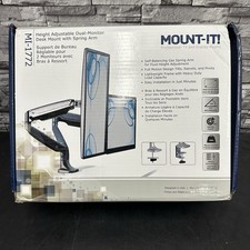 Mount-It MI-1772 Dual Monitor Arm Mount Desk Stand Two Articulating Gas Spring