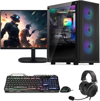 Basic Gaming Komplett PC Set Ryzen 3 3200G, 16 GB DDR4, 1000 GB SSD M.2, Win 11