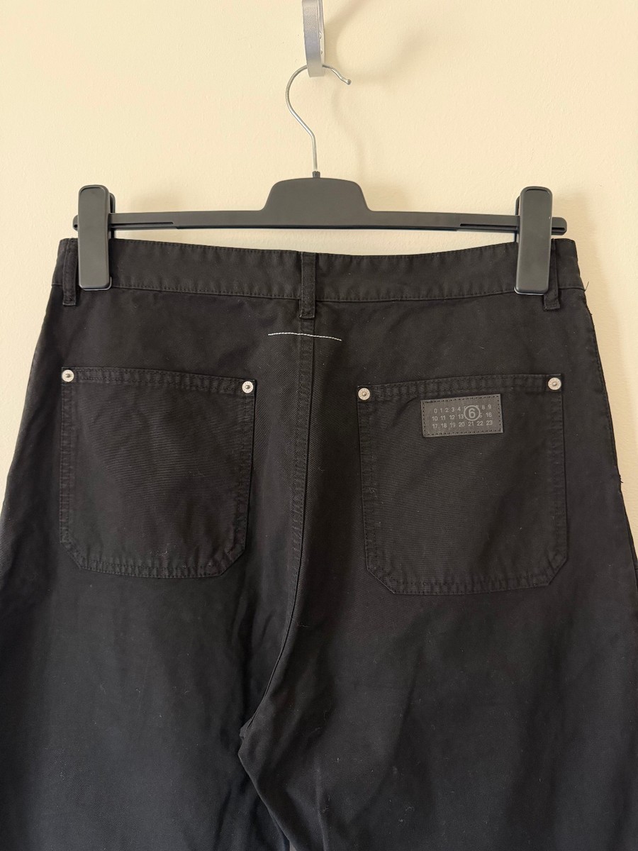 MM6 Maison Margiela Double Knee Carpenter Pants - Size 32 - Black