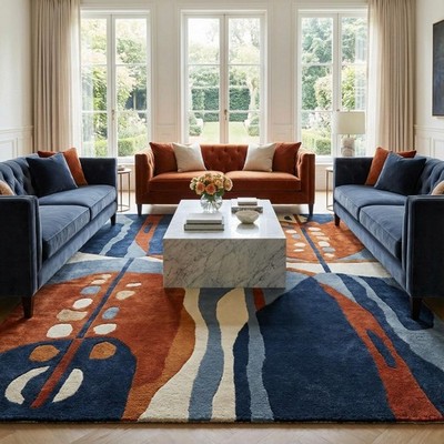 Designer Rug | Irregular Rug | Wool area Rugs | Living Room Rug | Tufted A106