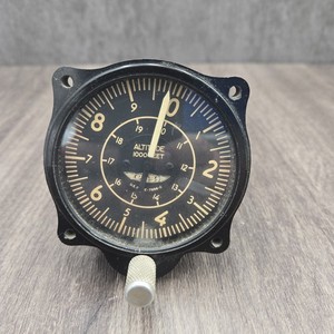 Vintage Aircraft Altimeter AW-2 3/4-32-LF33 Cockpit Gauge Aviation Instrument