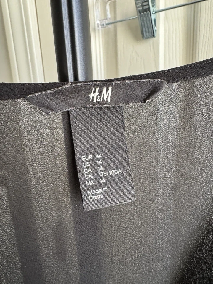 Blusa Top Mujer H&M Rosa Transparente Ligera Talla 14 Foto 4 de 4