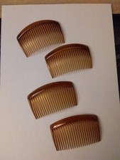 4 x  Haarkamm Kämme Steckkamm Einsteckkamm  braun  ca. 8.5 cm lang   Nr. 2