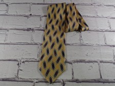 Robert Talbott Nordstrom Men's Silk Neck Tie Gold Multicolor Geometric USA Made