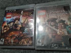 LEGO Pirates of the Caribbean & Lord Of The Rings PS3 Case PlayStation Game Lot
