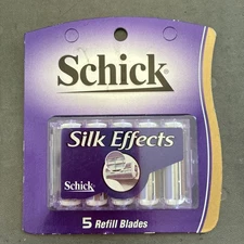 Schick Silk Effects Classic 5 Count Razer Blade Refill Cartridges Sealed.